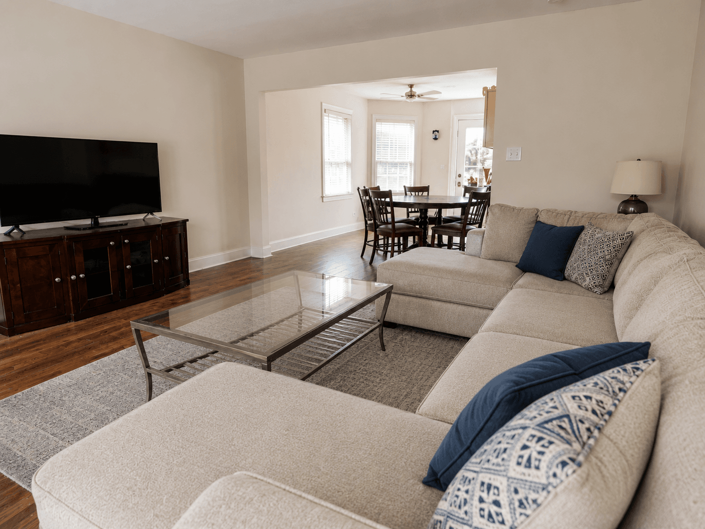 Clean living room after routine house cleaning