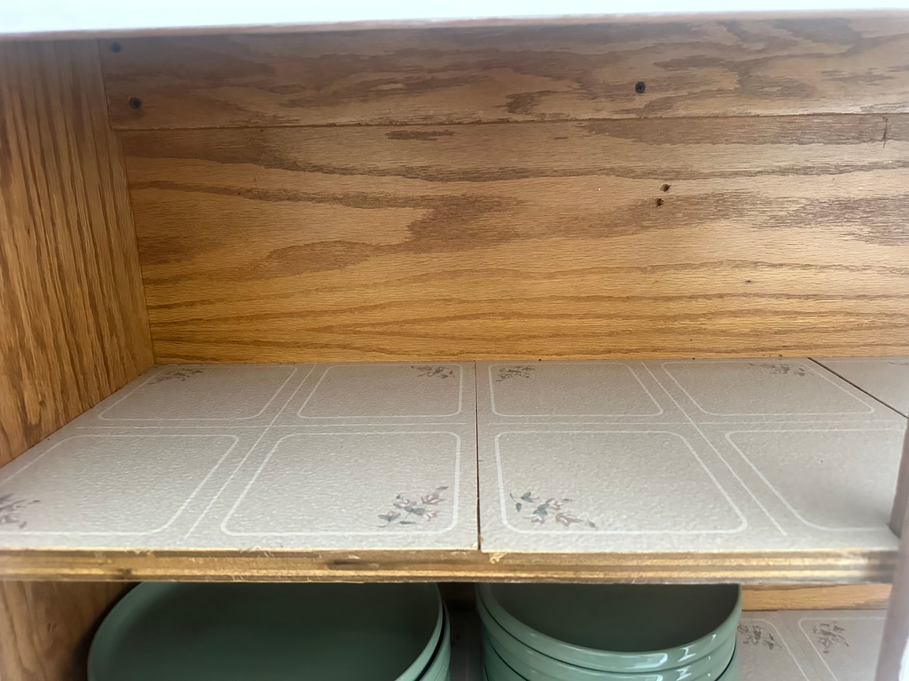 Cabinet shelf clean-out after