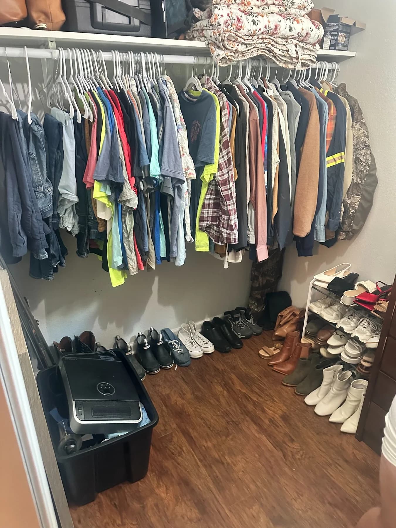 Closet declutter and reset after