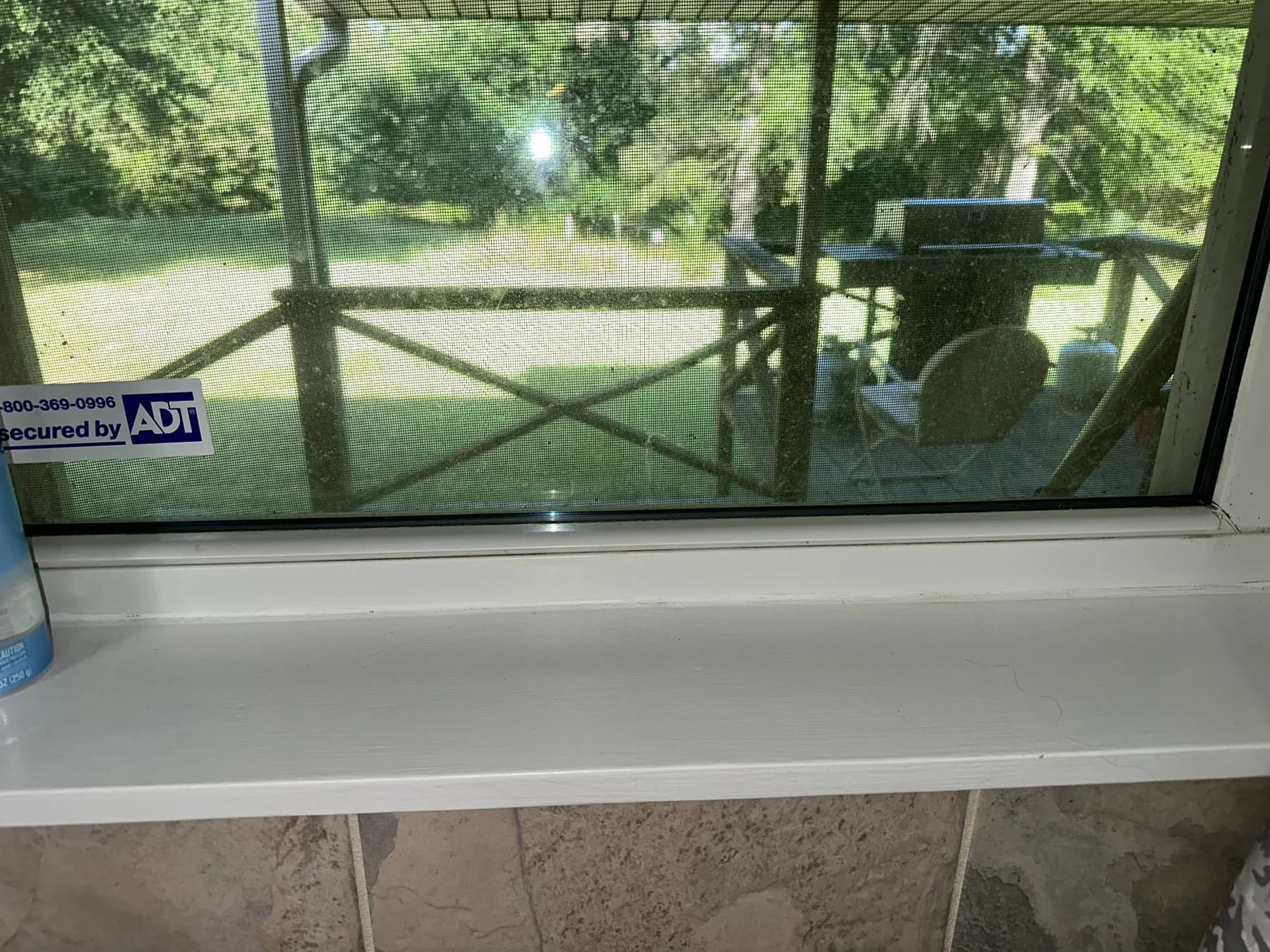 Window sill detail after