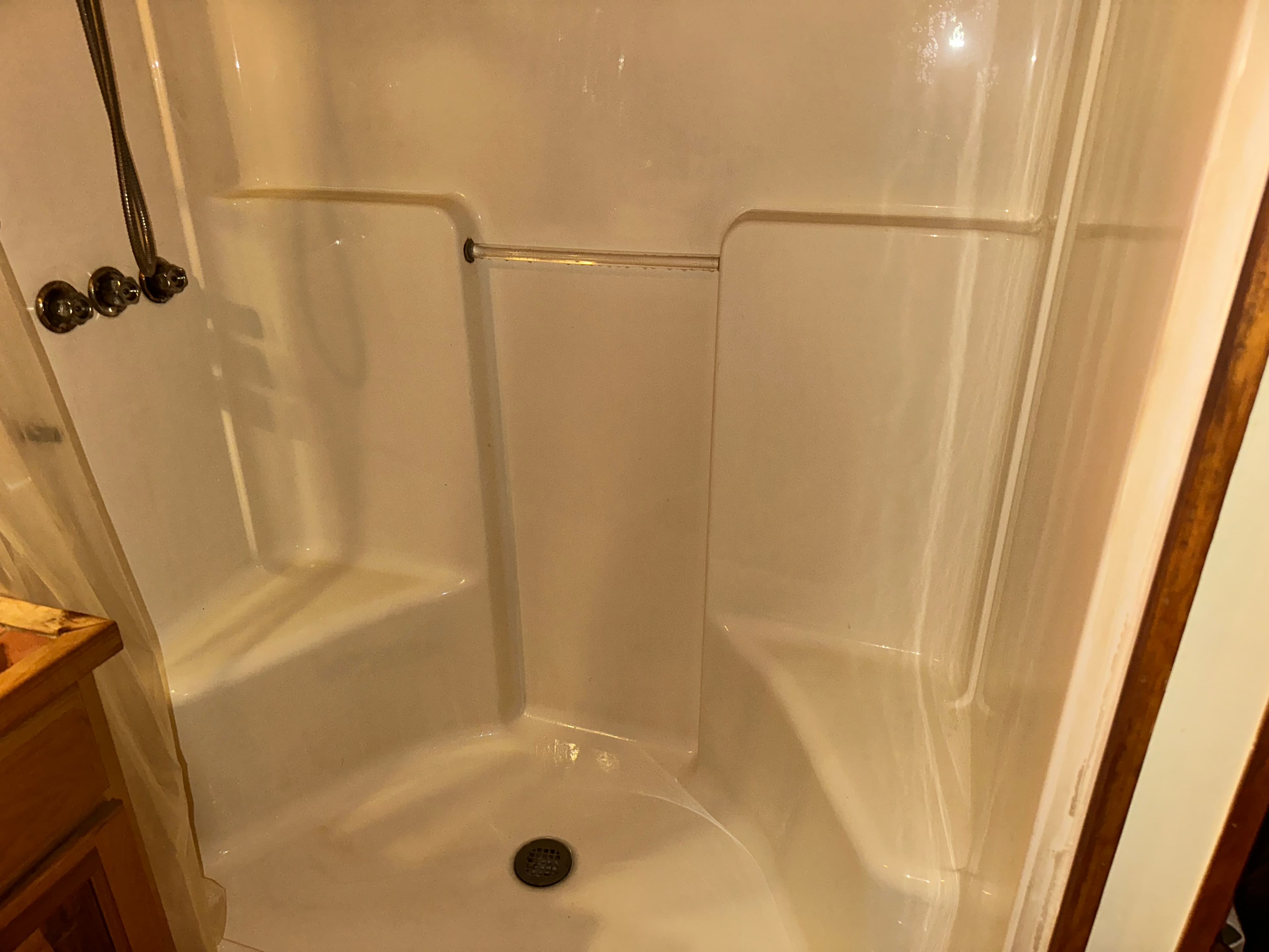 Shower clean-up after