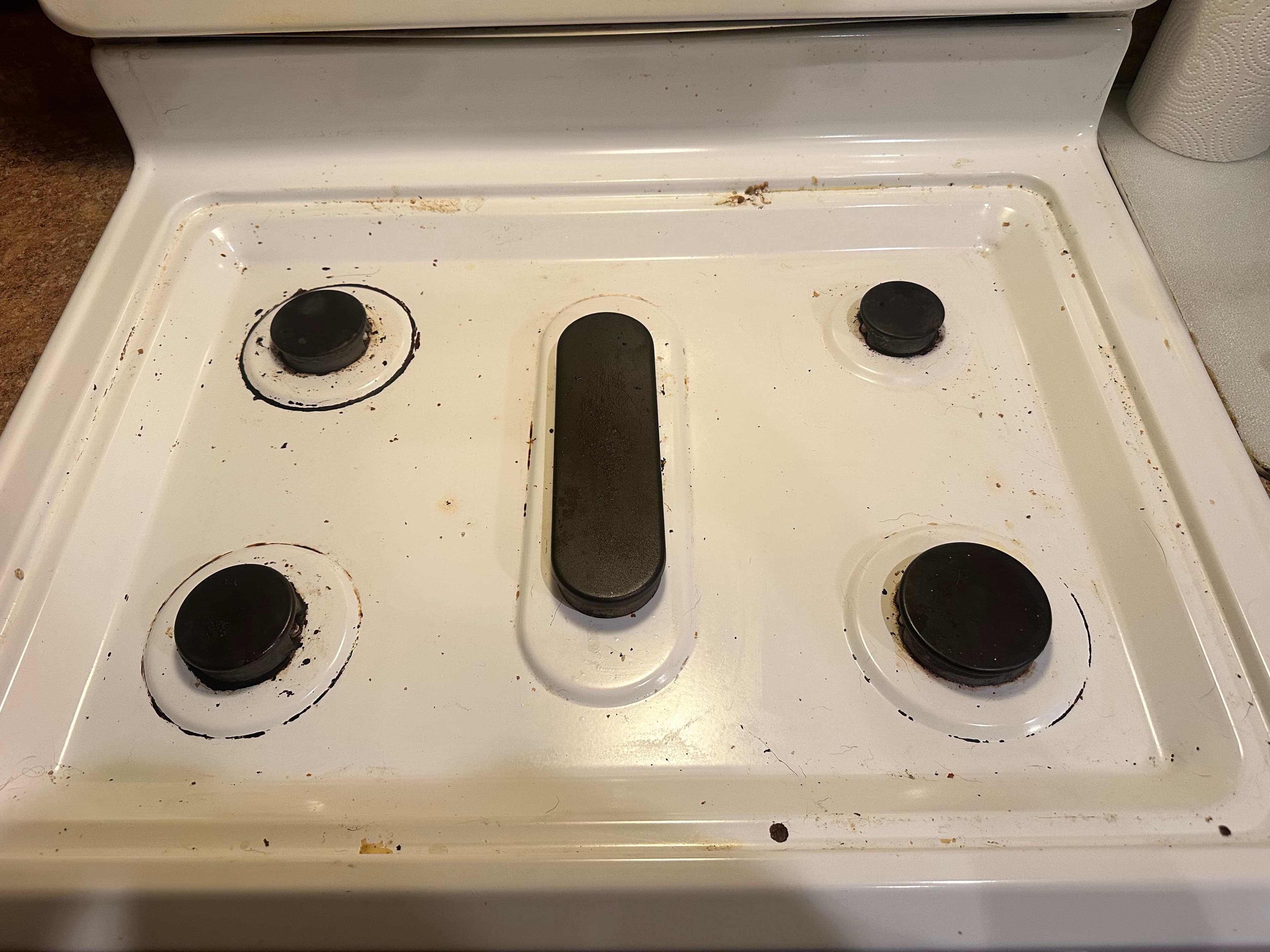 Stove deep clean before