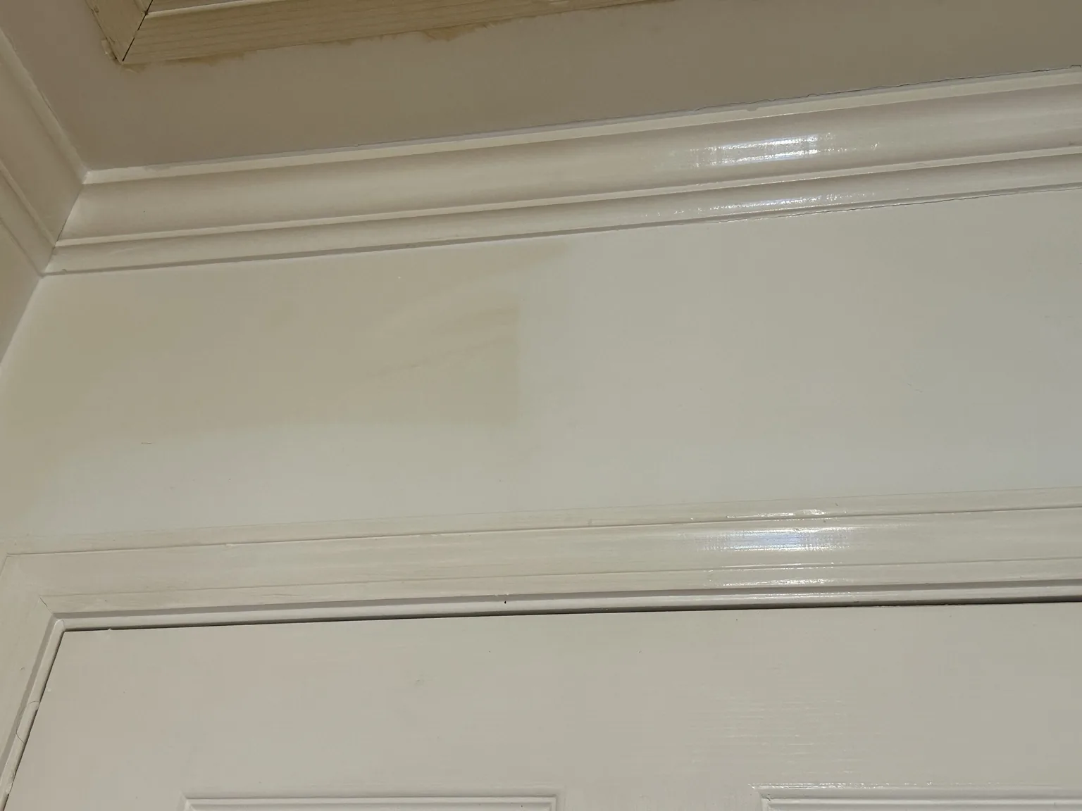 Doorway and wall after tobacco residue washing